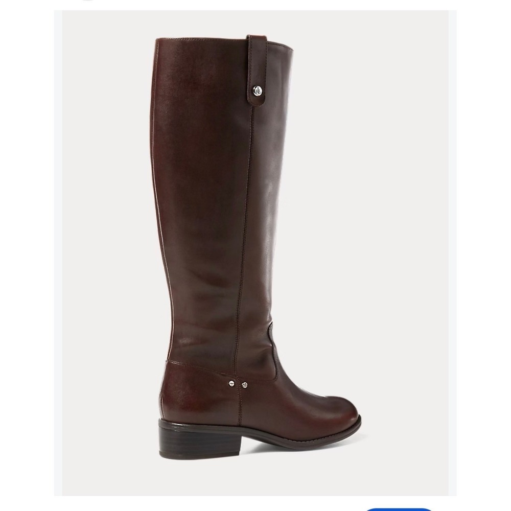 Ralph Lauren Maskin Burnished Leather Knee High Riding Boots 8.5 Old Money